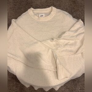 Aerie Soft Cream Crew Neck Sweater